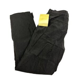 Vtg QVC Denim & Co. Womens Black Size10 Moleskin 5 Pocket Long Pants NEW 28x29